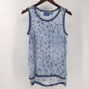 Simply Vera Vera Wang Sheer Sleeveless Blouse Tank Top